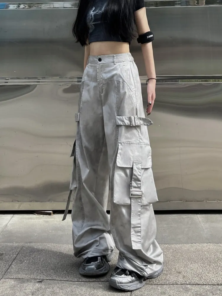 【24s Nov.】American hip-hop wide-leg workwear casual pants