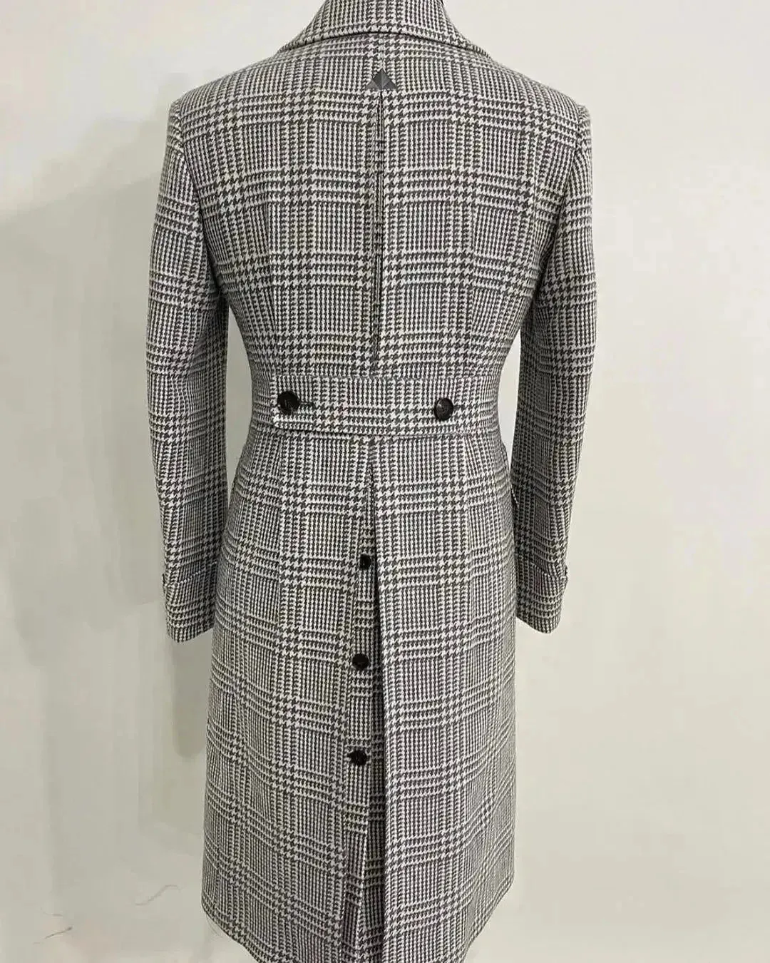 Aidase British Style Woolen Men Double Breasted Peaked Overcoat Business Autumn Winter Long Coats Custom Made Only Coat