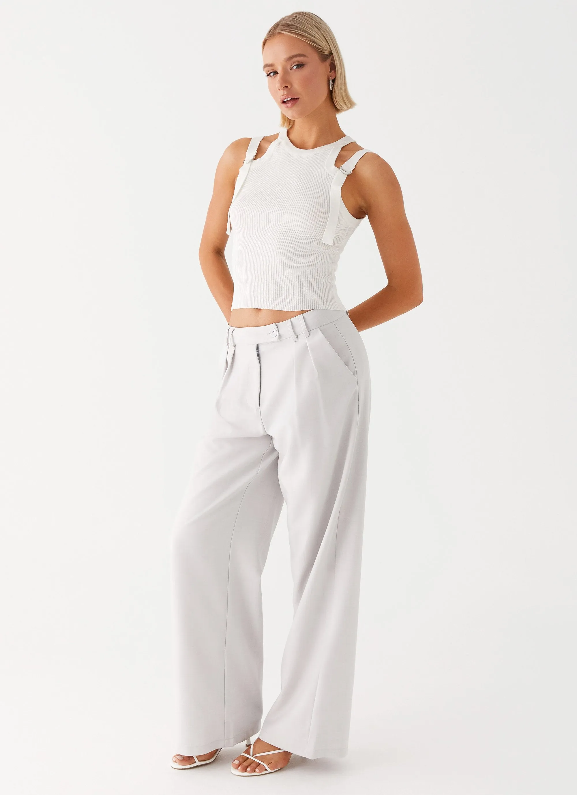 Asha Low Rise Pants - Ivory