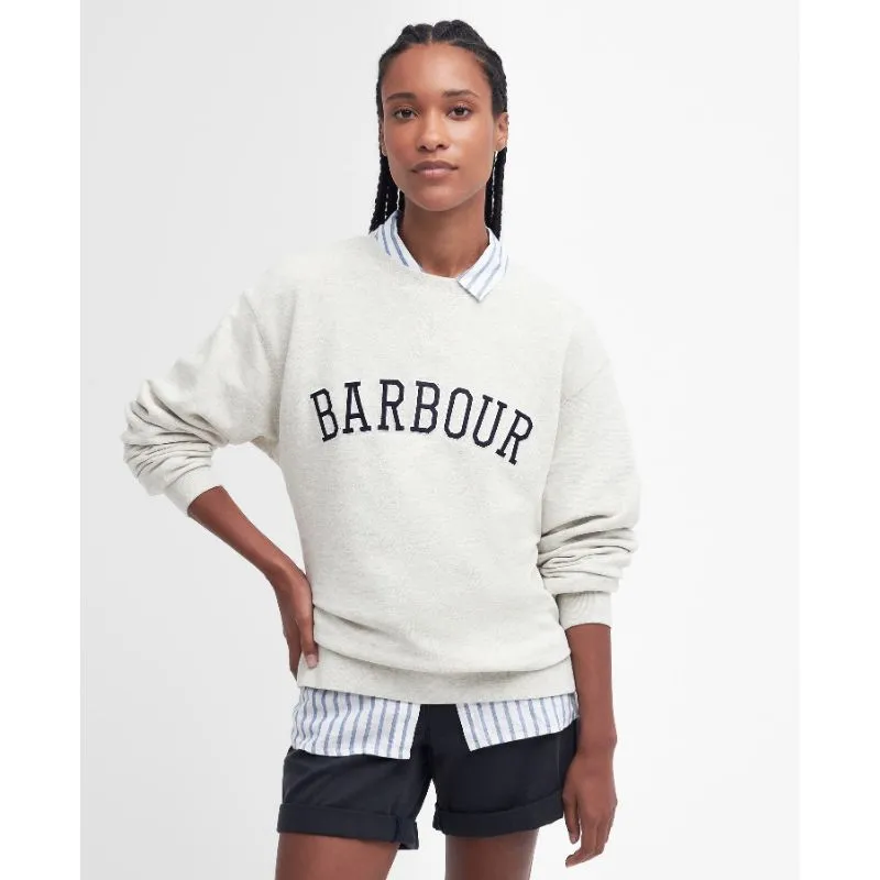 Barbour Northumberland Ladies Crew Neck Sweatshirt - Cloud/Navy