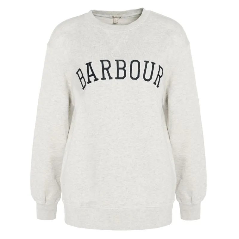 Barbour Northumberland Ladies Crew Neck Sweatshirt - Cloud/Navy