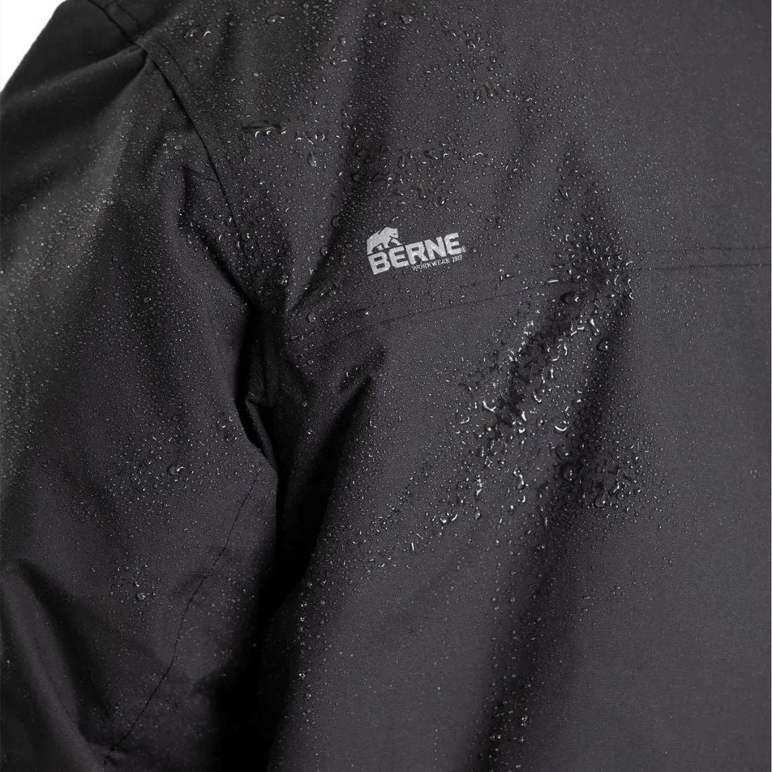 Berne Men's Coastline Waterproof Insulated Storm Jacket RJ27 - Black