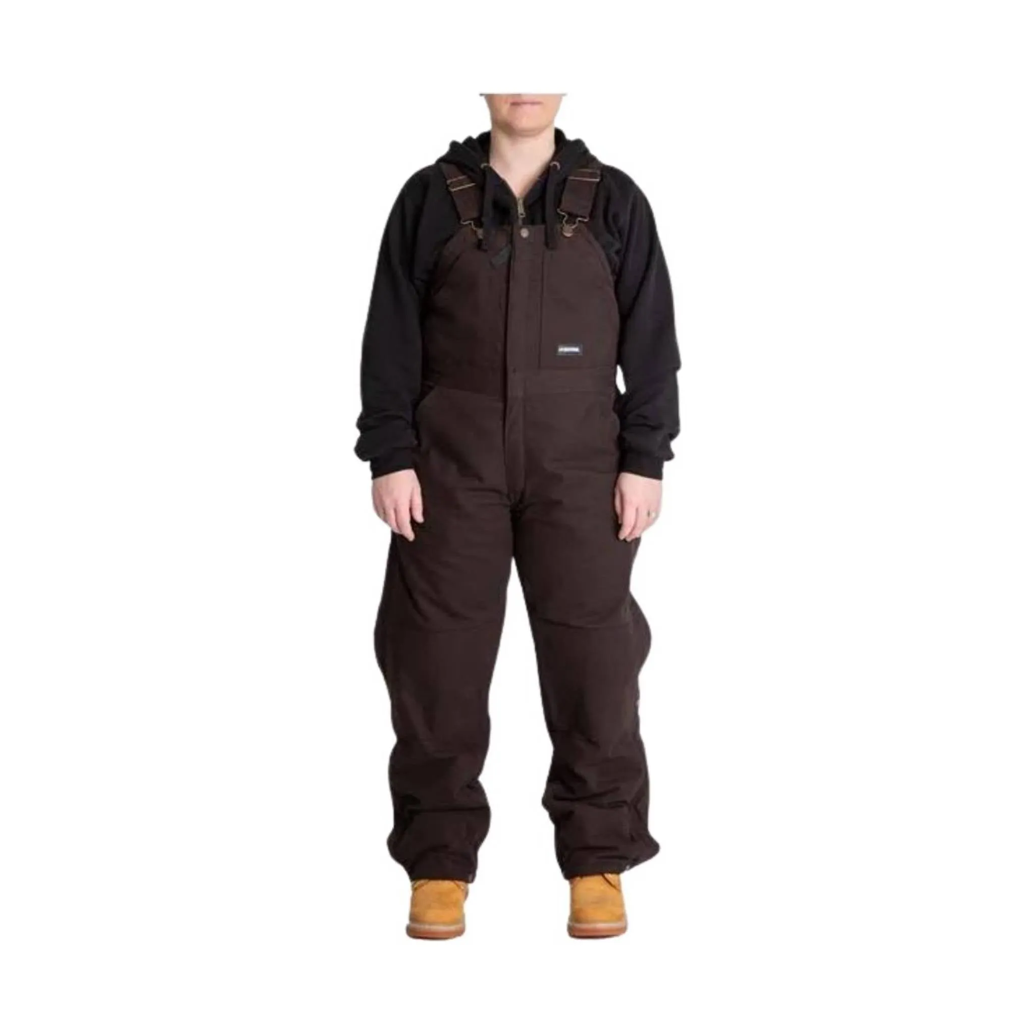 Berne Women's Washed Insulated Bib overall - Dark Brown