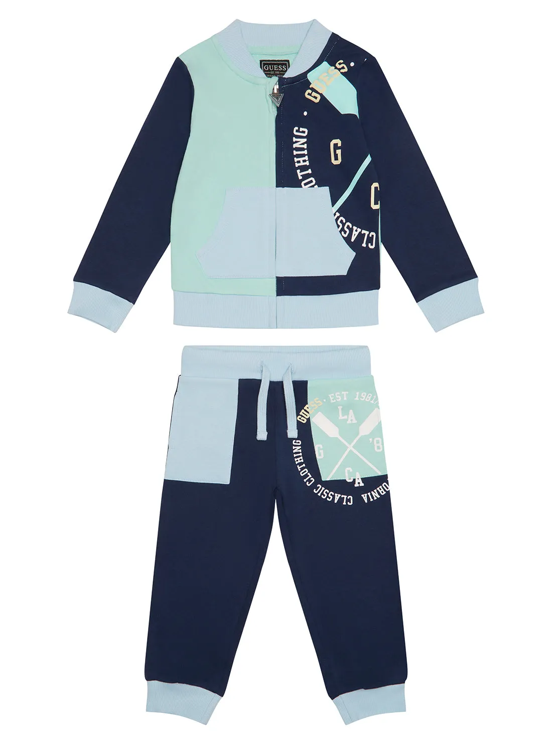 Blue Multi Active Top and Pants Set (0-18M)