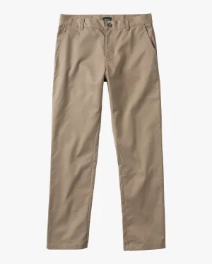 Boys Weekday Straight Fit Pants - Dark Khaki