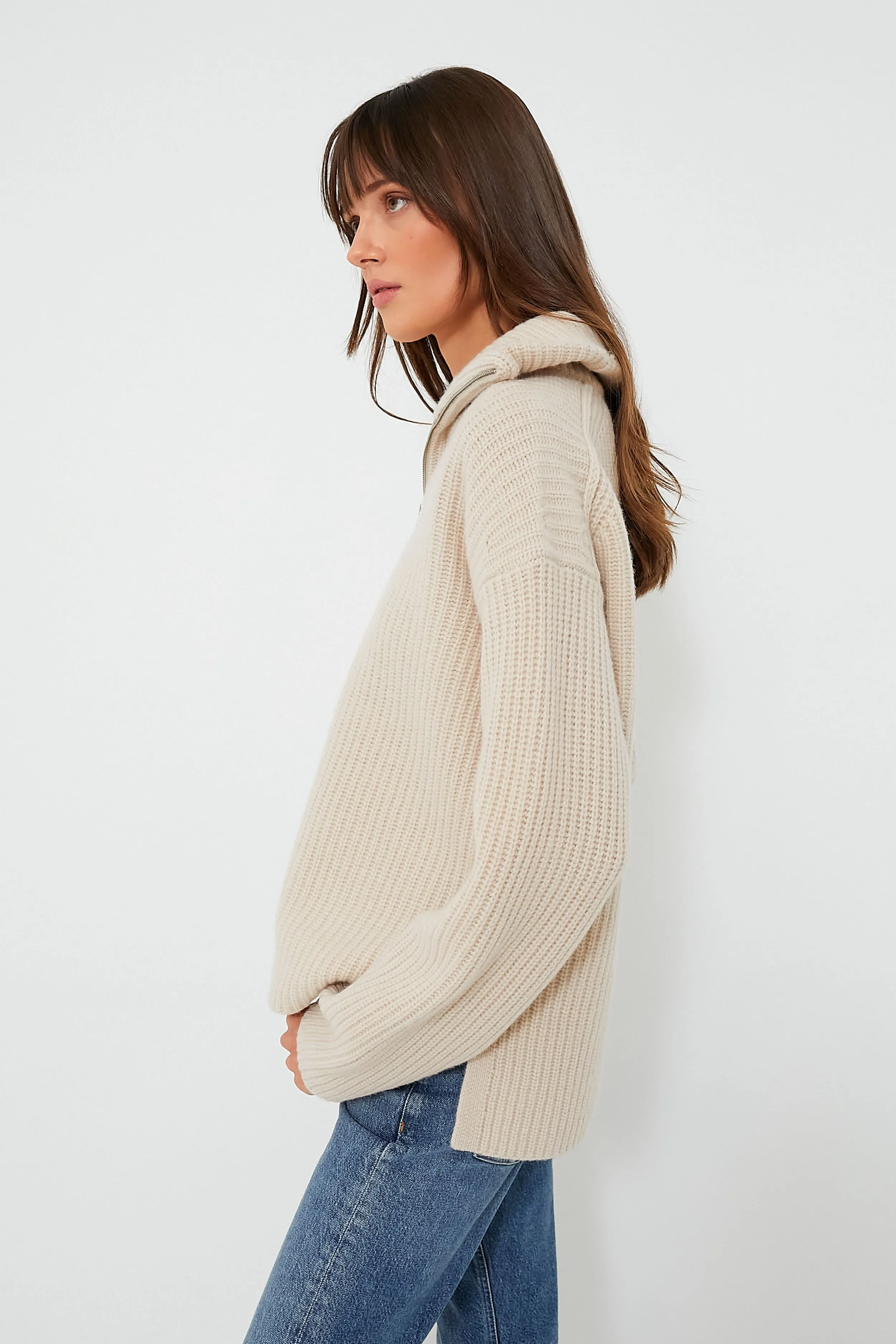 Buttermilk Felix Zip Merino Sweater