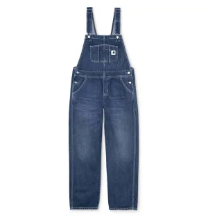 Carhartt WIP W' Bib Overall – Straight – Blue – Dark Stone Washed