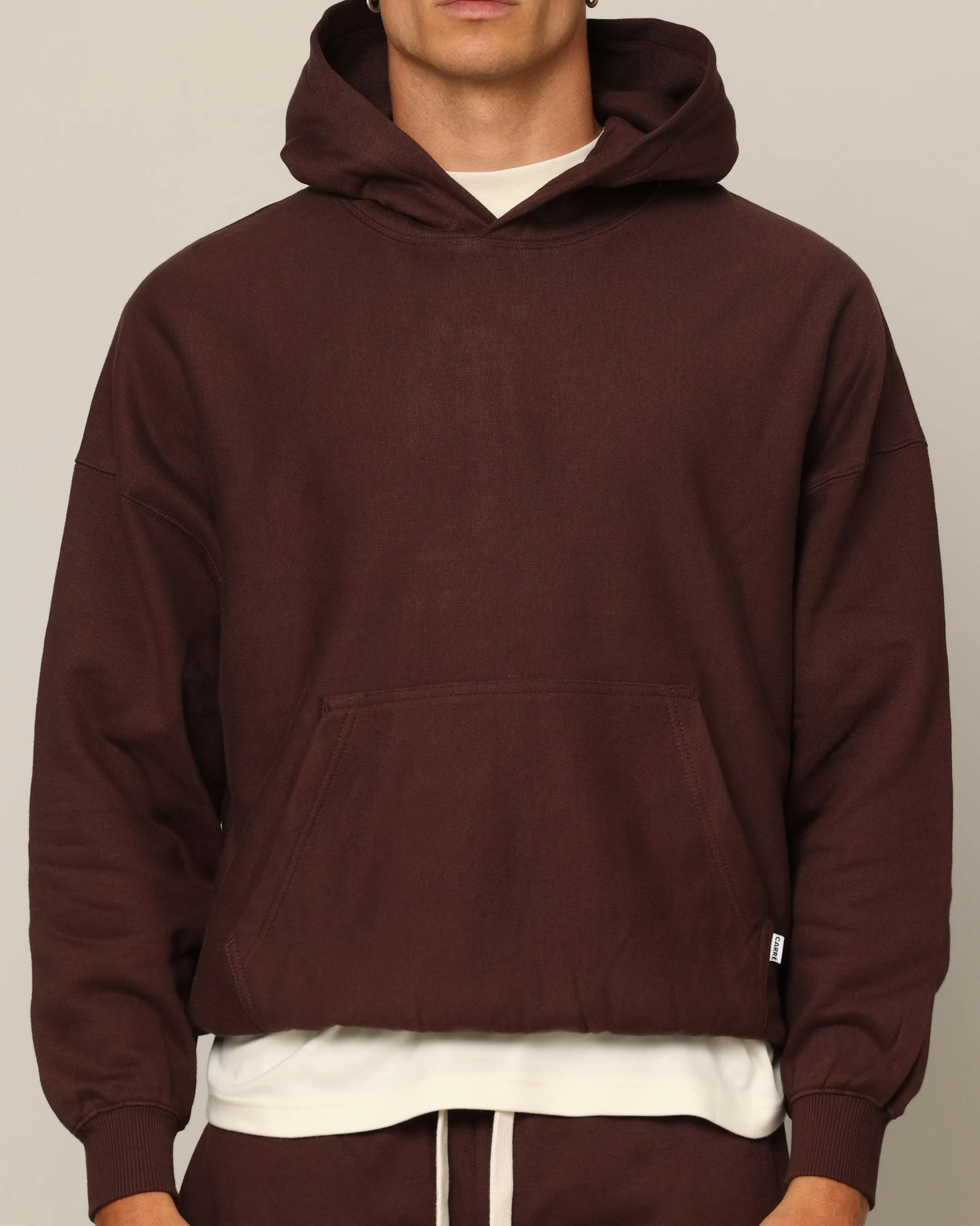 Carré Blanc Oversized Hoodie Brown