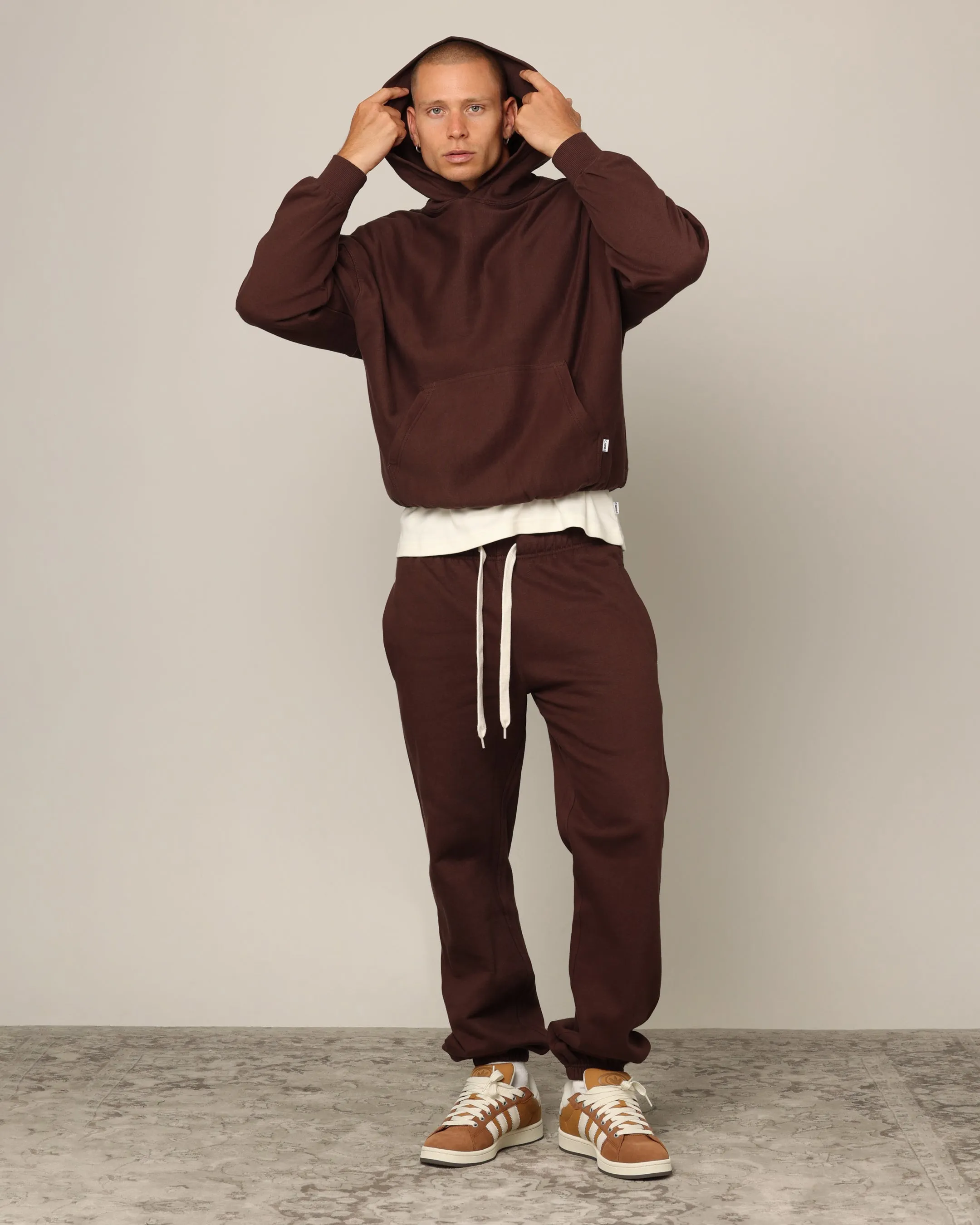 Carré Blanc Oversized Hoodie Brown