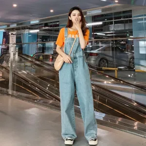 Casual Straight Denim Overall