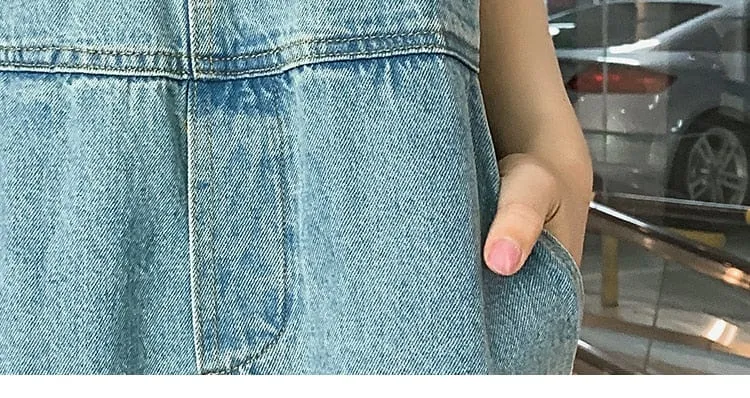 Casual Straight Denim Overall