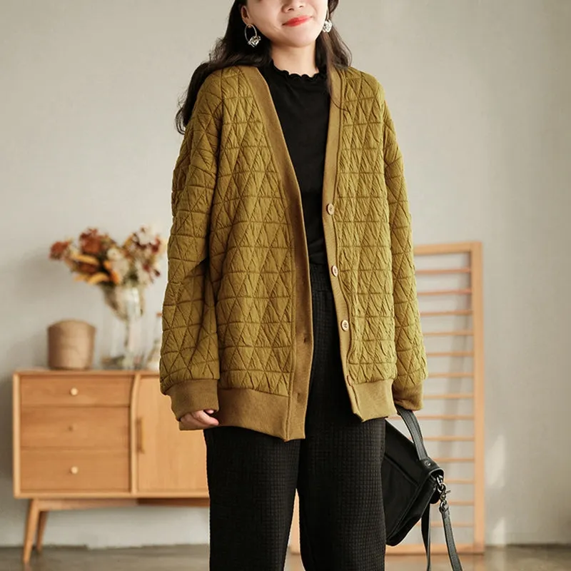 Casual Women's Coats, Cotton Black Cardigan, Drop Shoulder Cardigan