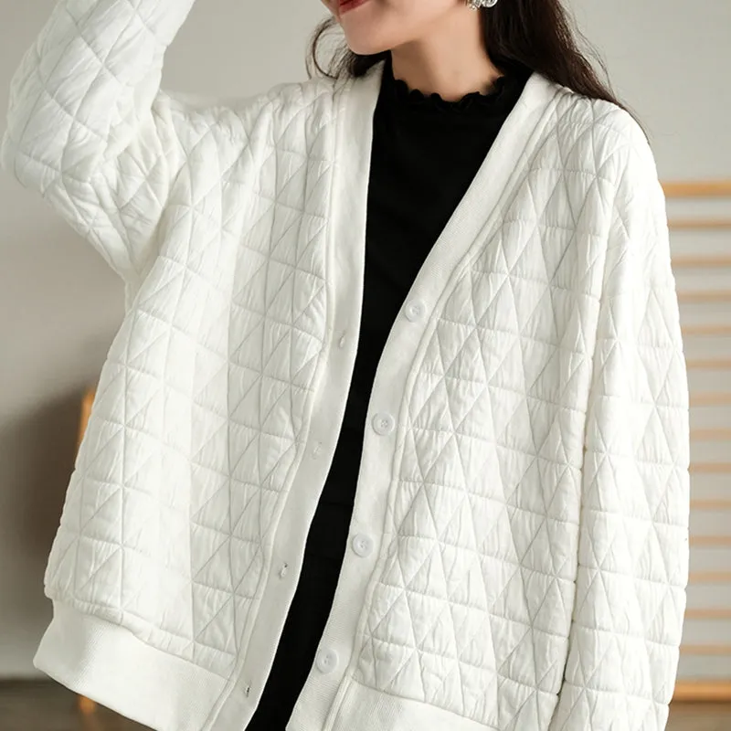 Casual Women's Coats, Cotton Black Cardigan, Drop Shoulder Cardigan