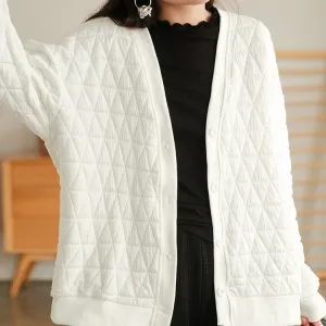 Casual Women's Coats, Cotton Black Cardigan, Drop Shoulder Cardigan