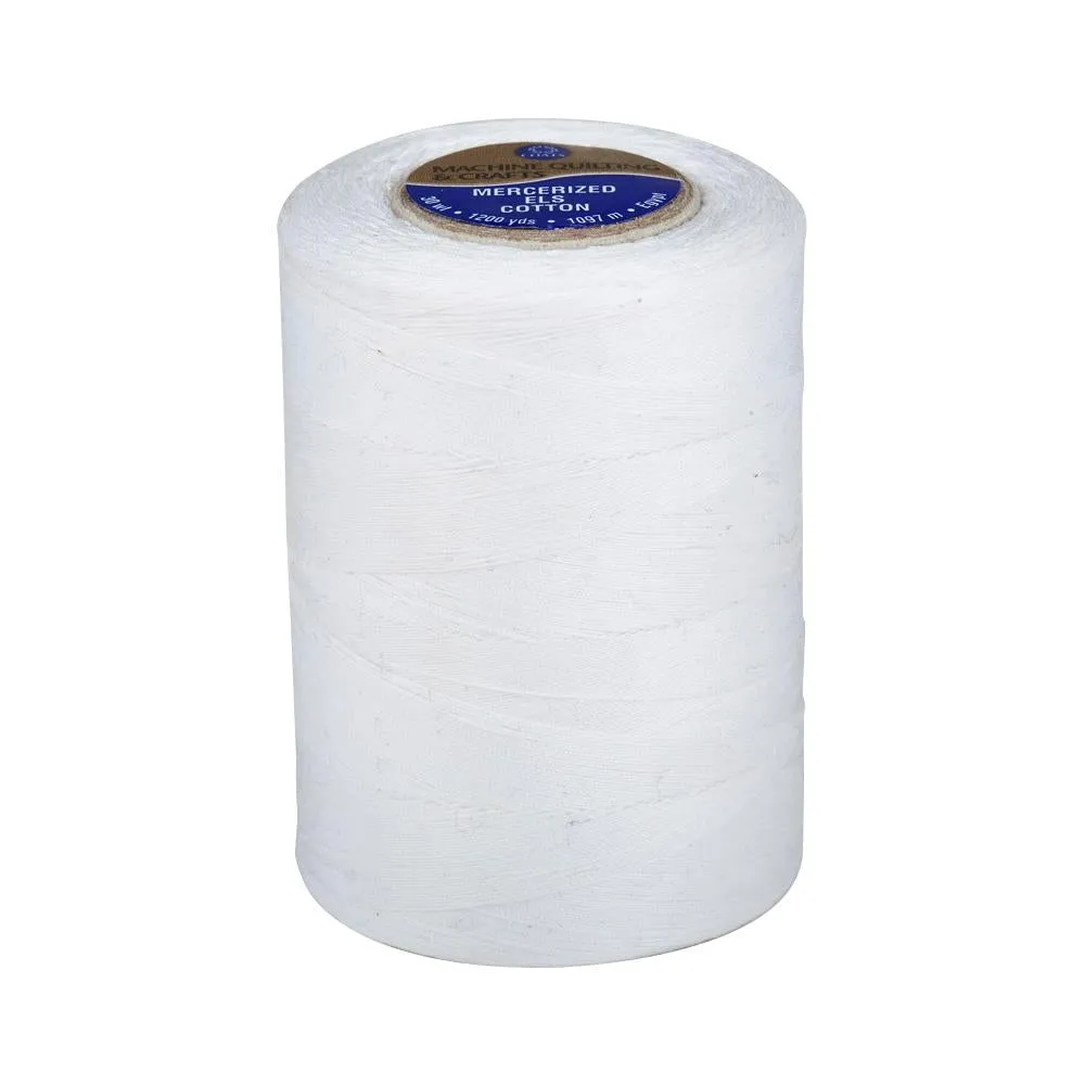 Coats Cotton Machine Quilting Solid Thread 1200yd - Winter White*