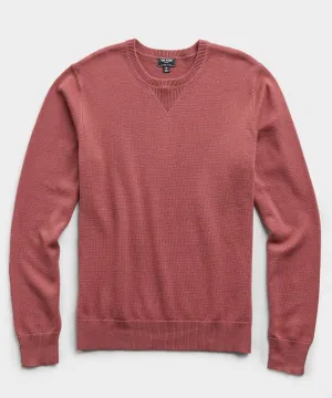 Cotton Cashmere Sweater in Mulberry