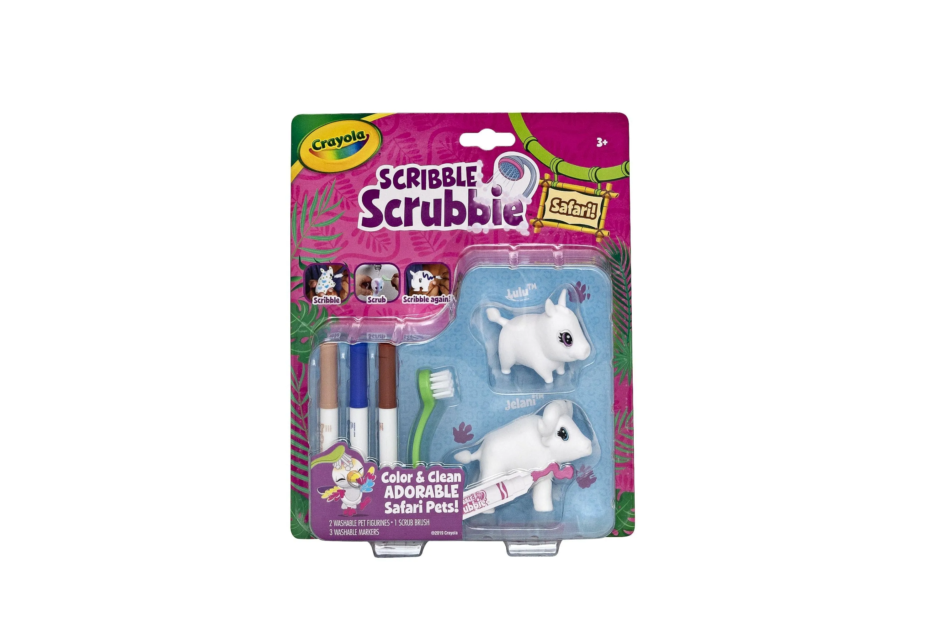 CRAYOLA SCRIBBLE SCRUBBIE SAFARI PETS WARTHOG & BUFFALO