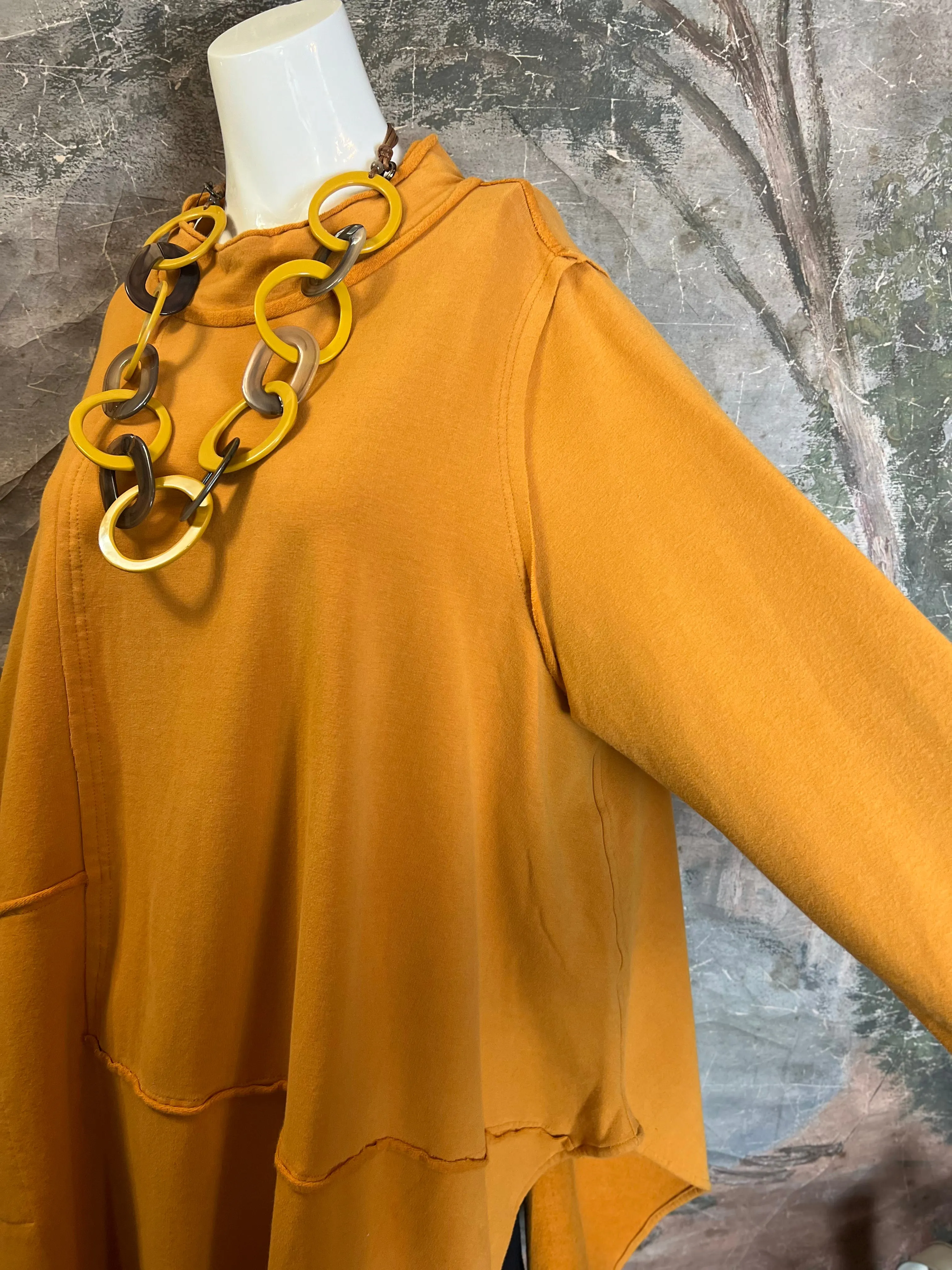 CT1366 Fleece Pocket Tunic-Caramel