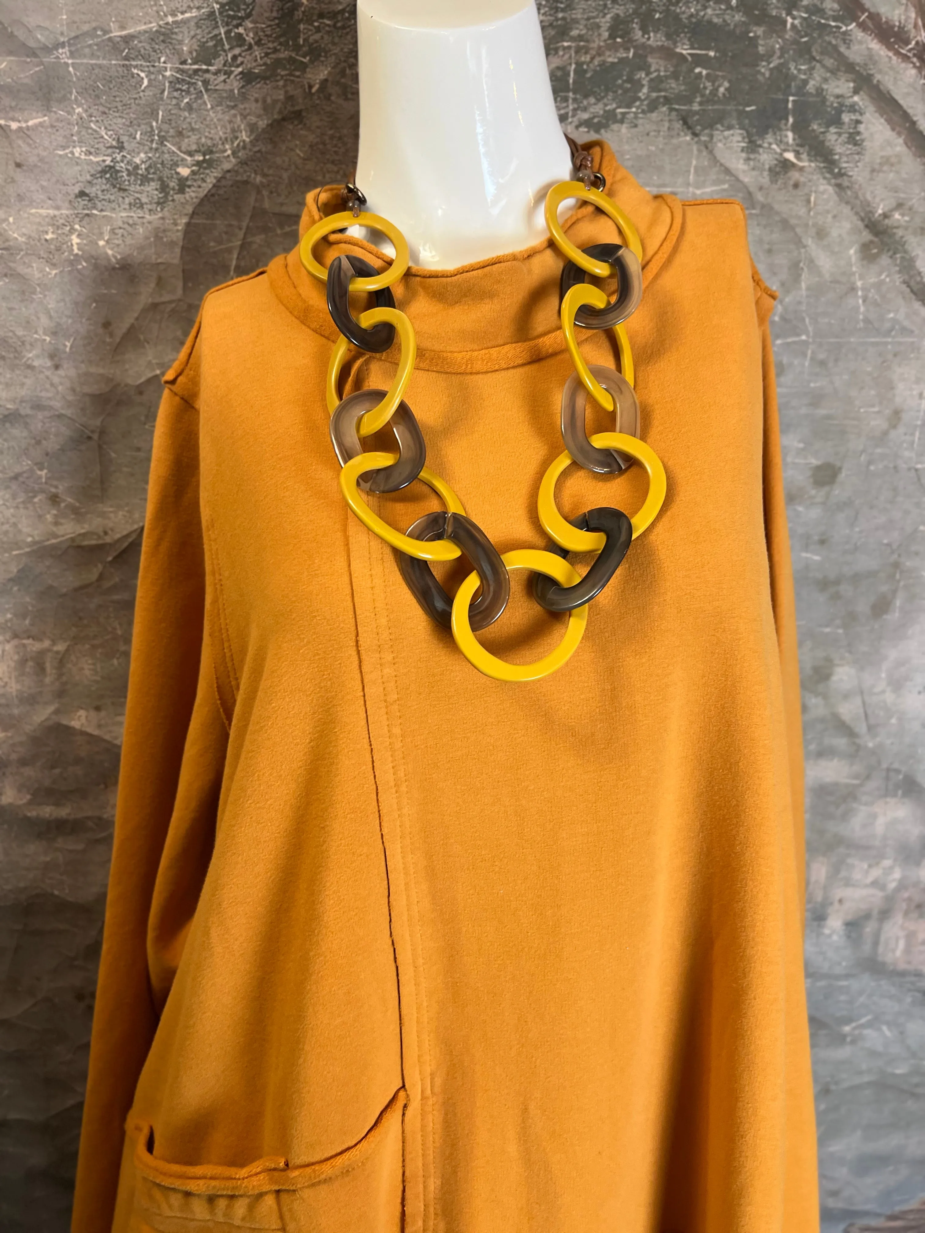 CT1366 Fleece Pocket Tunic-Caramel