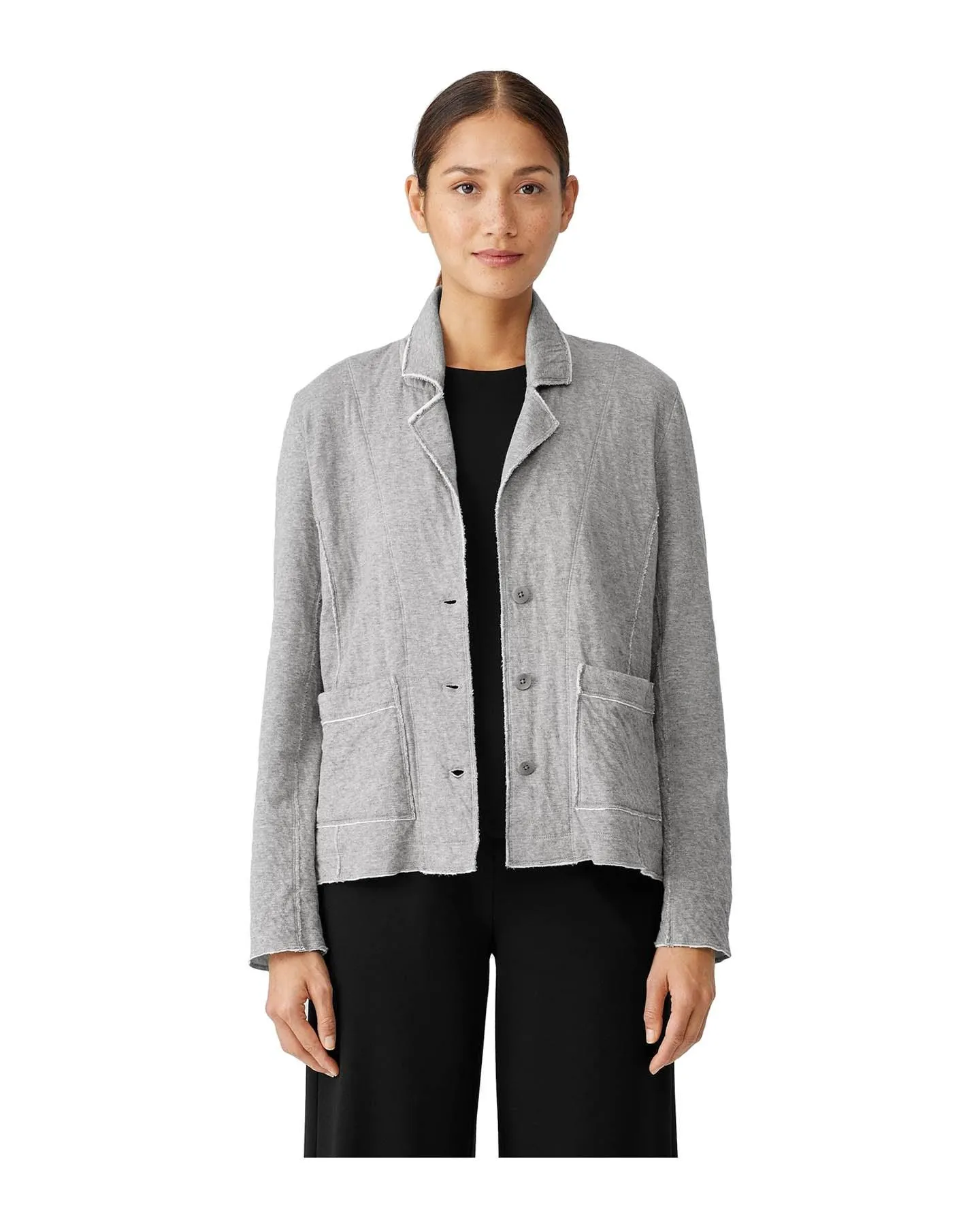 Eileen Fisher Double Layer Cotton Blazer