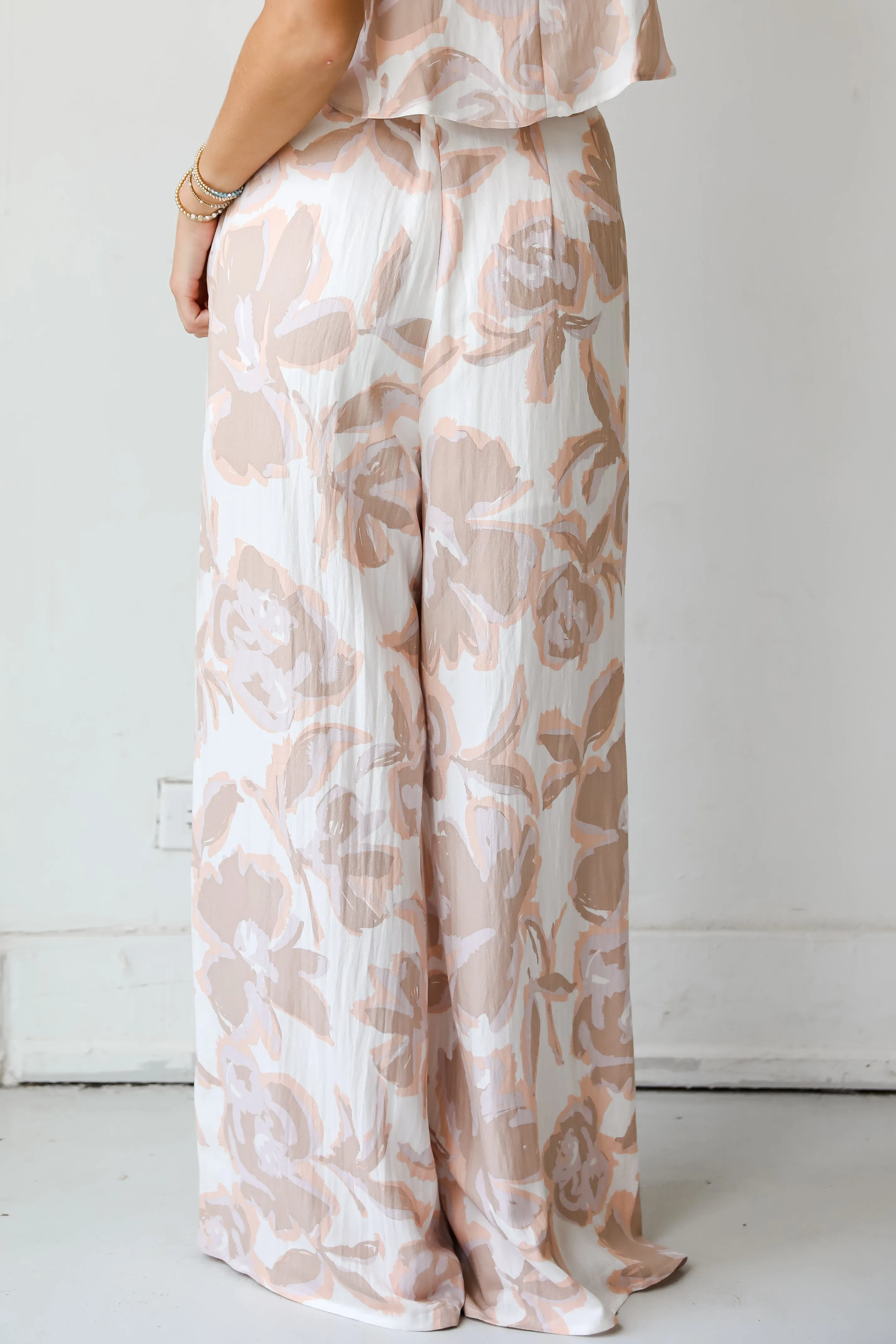 FINAL SALE - Wondrous Charm White Floral Pants