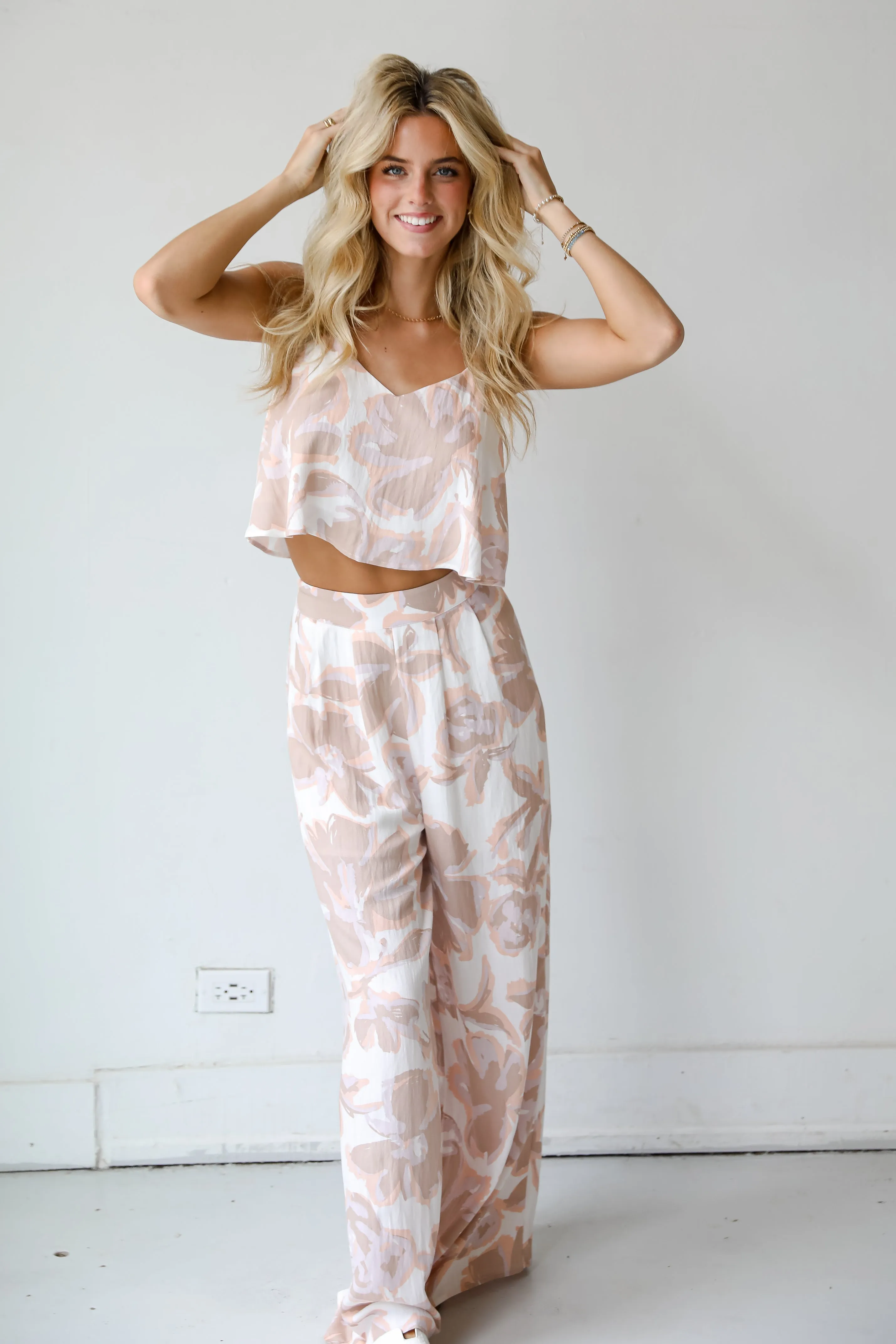 FINAL SALE - Wondrous Charm White Floral Pants