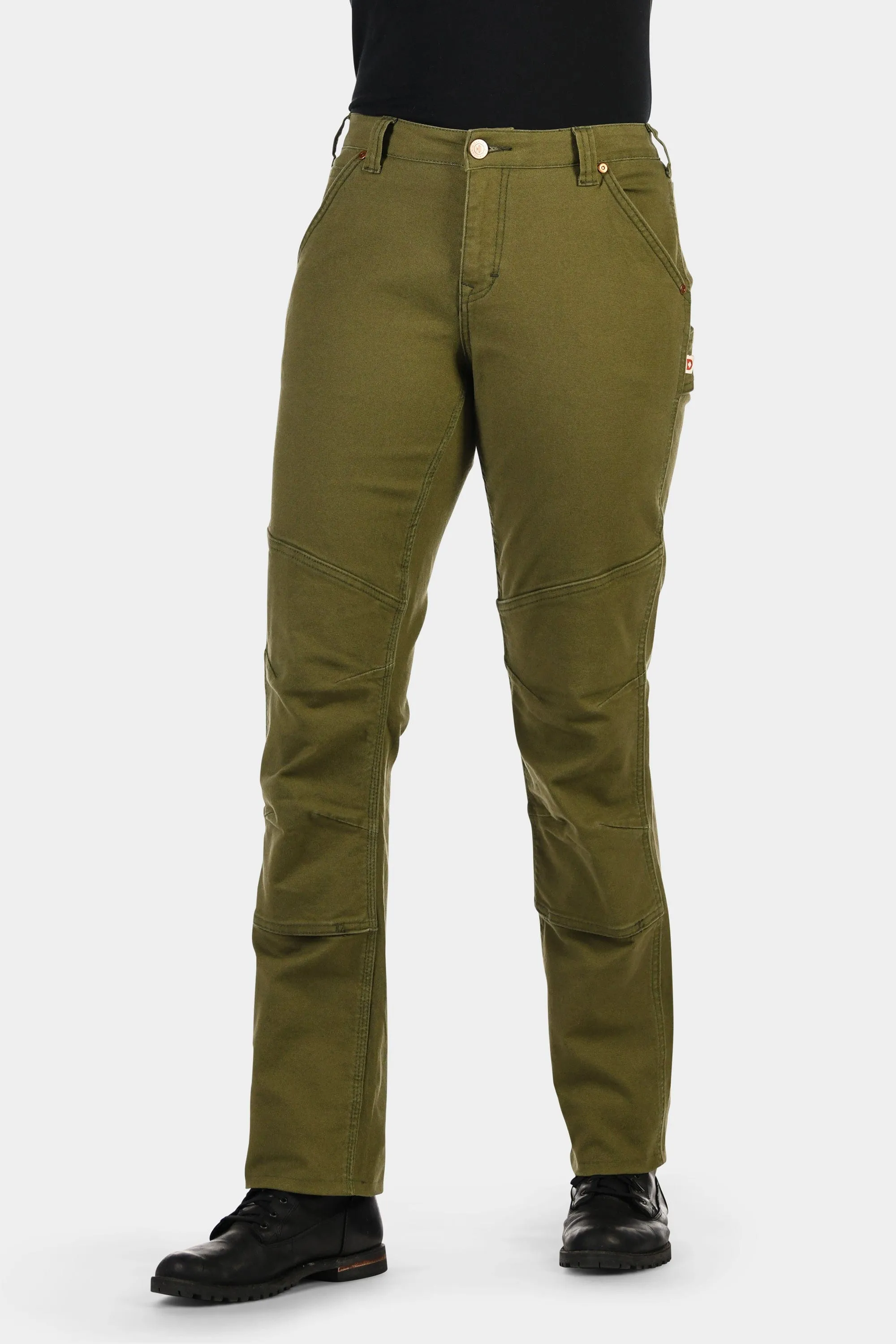 GO TO™ Stretch Canvas Pants in Kelp Green