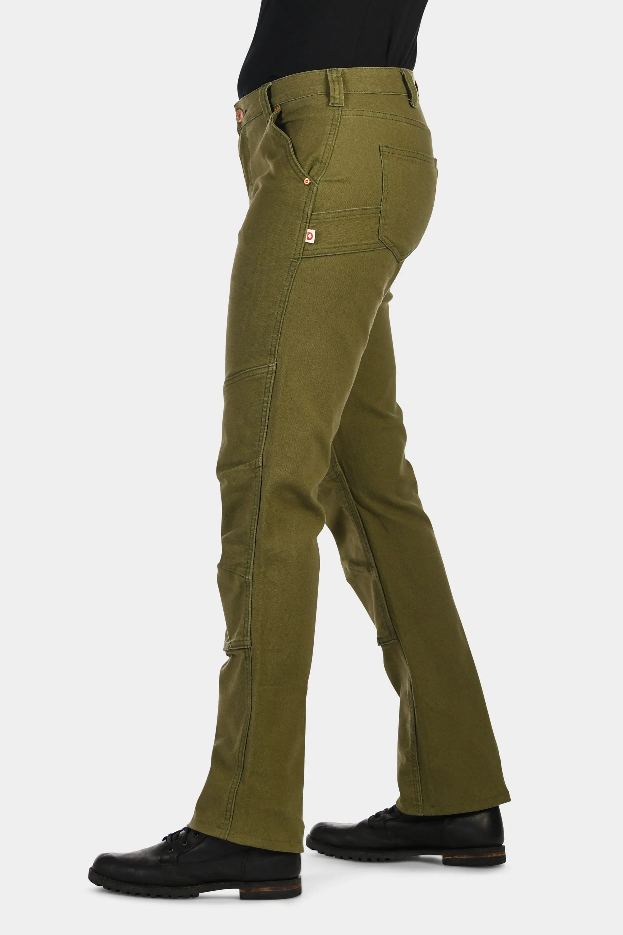 GO TO™ Stretch Canvas Pants in Kelp Green