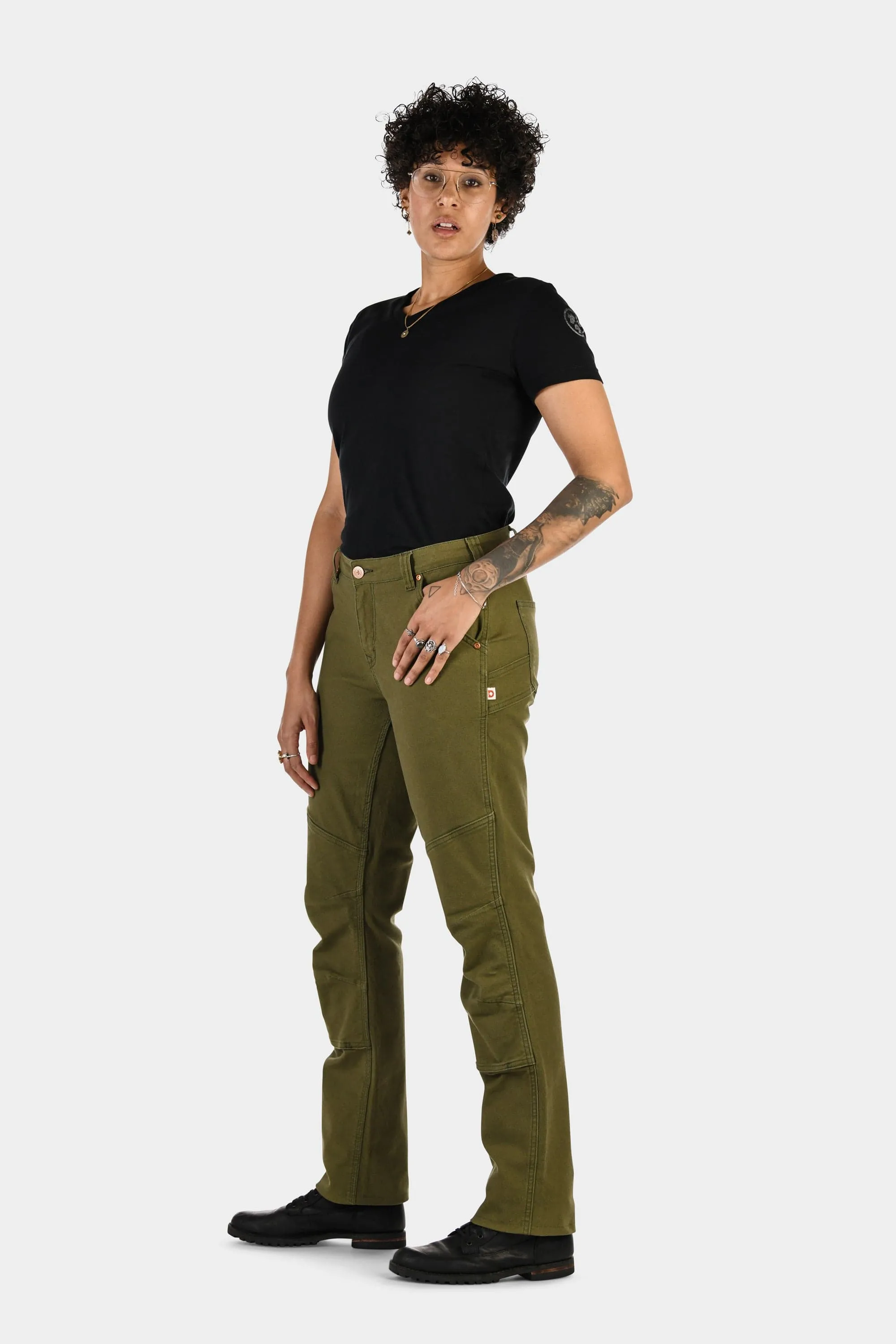 GO TO™ Stretch Canvas Pants in Kelp Green