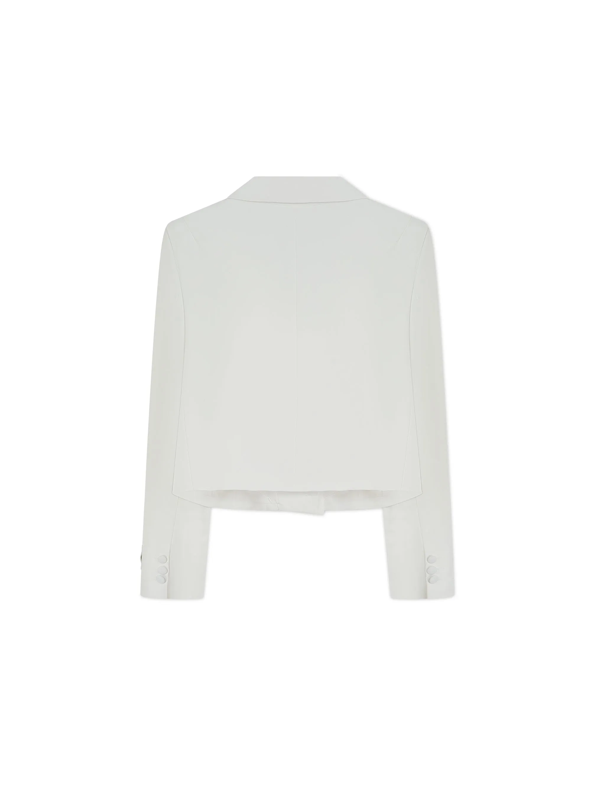 'HARLOW' CROPPED BLAZER WHITE