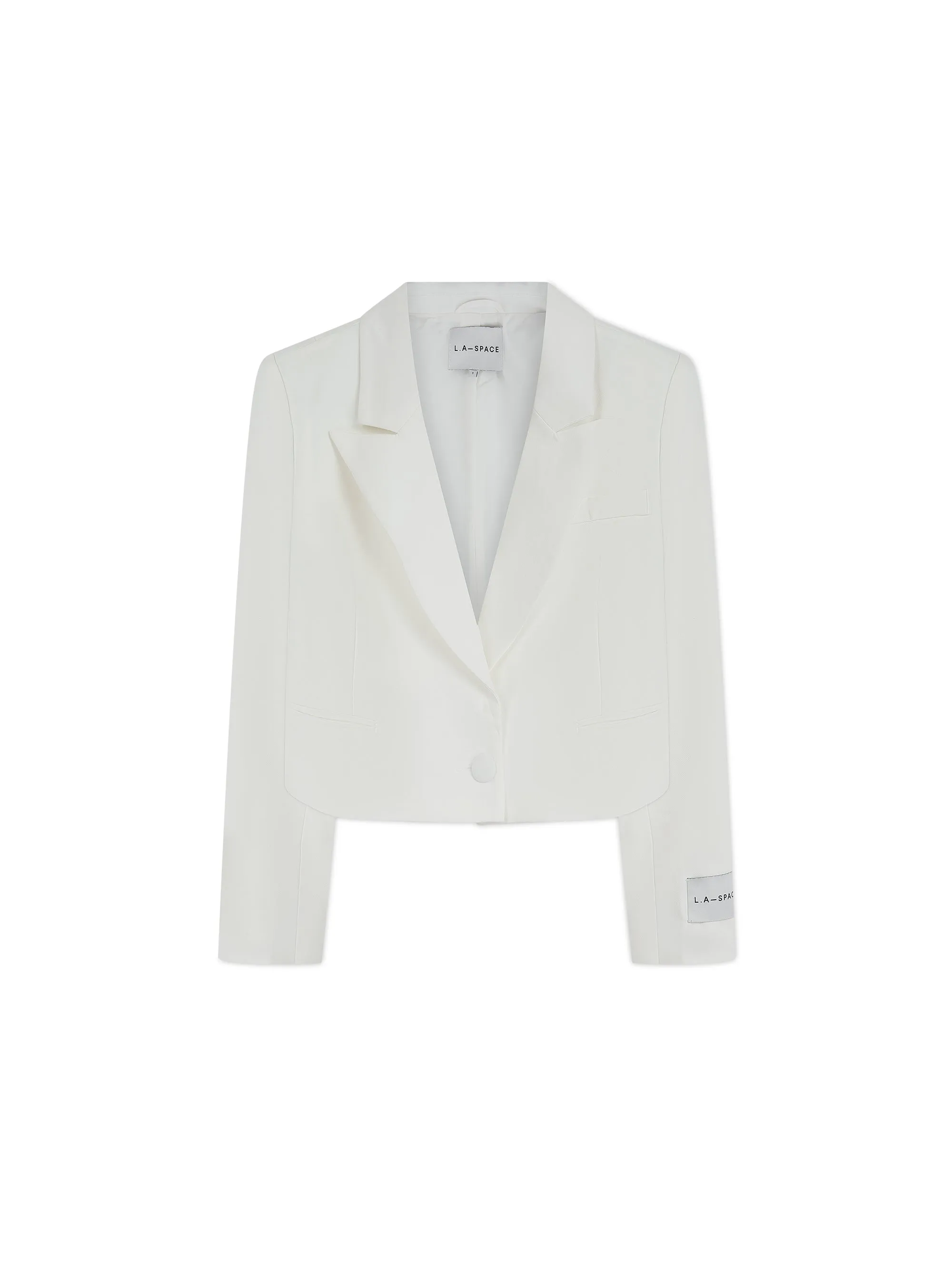 'HARLOW' CROPPED BLAZER WHITE