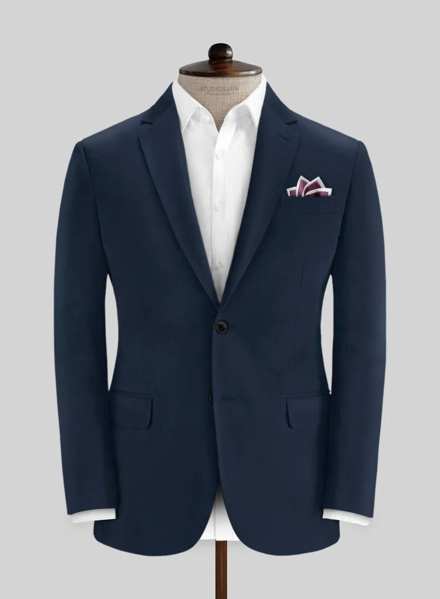 Italian Mirage Blue Cotton Stretch Jacket