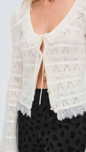 Jayla Pointelle Cardigan | For Love and Lemons