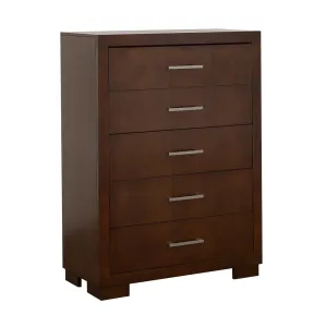 Jessica Cappuccino Five Drawer Chest