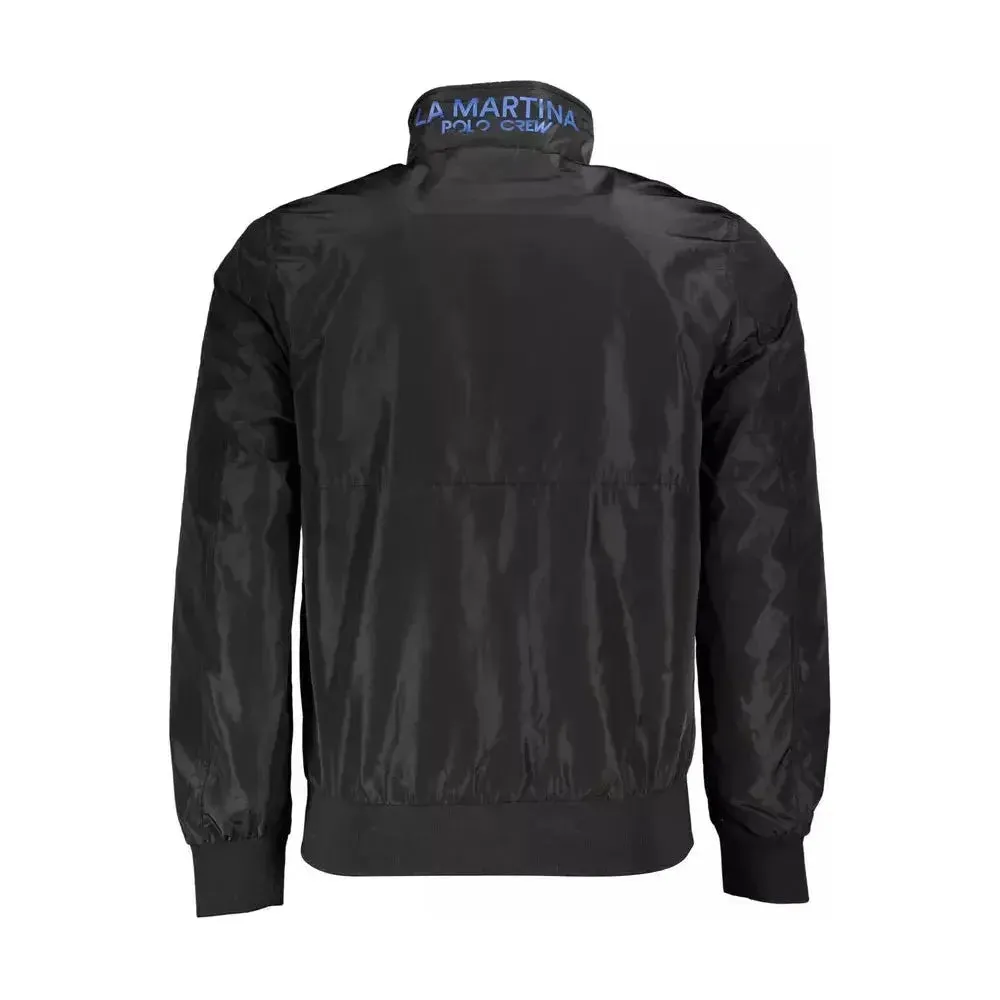 La Martina Black Polyester Men Jacket