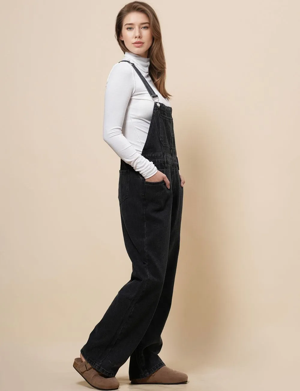 Ladies Strape Shoulder Daily Denim Overalls SKJ540