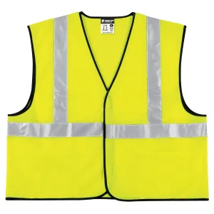 MCR Safety Economy Type R Class 2 Solid Safety Vest - Yellow/Lime - VCL2SL