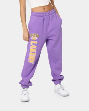 Mitchell & Ness Women's Los Angeles Lakers Arched Logo Sweat Pants Faded Purple