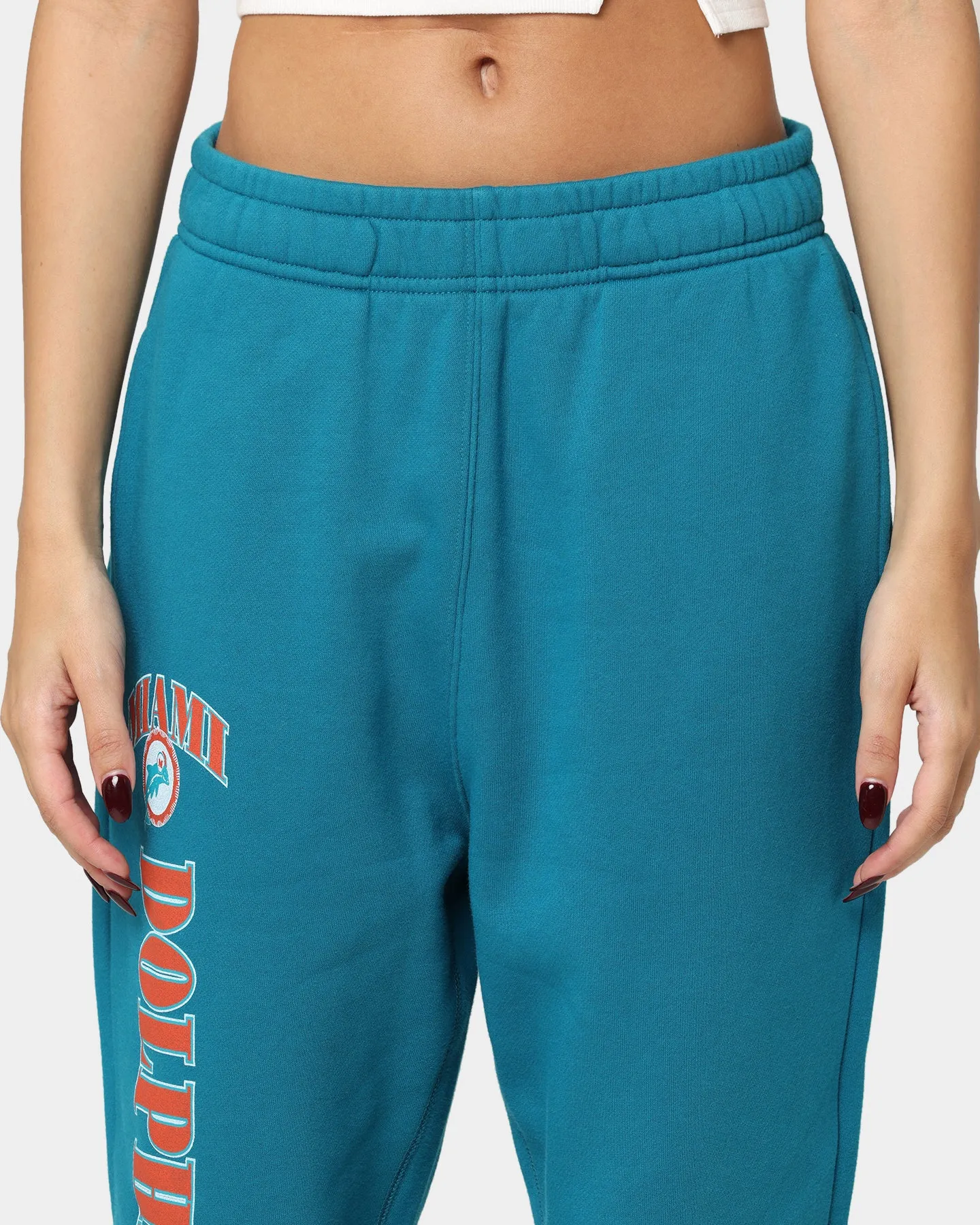 Mitchell & Ness Women's Miami Dolphins Arched Logo Sweat Pants Faded Teal