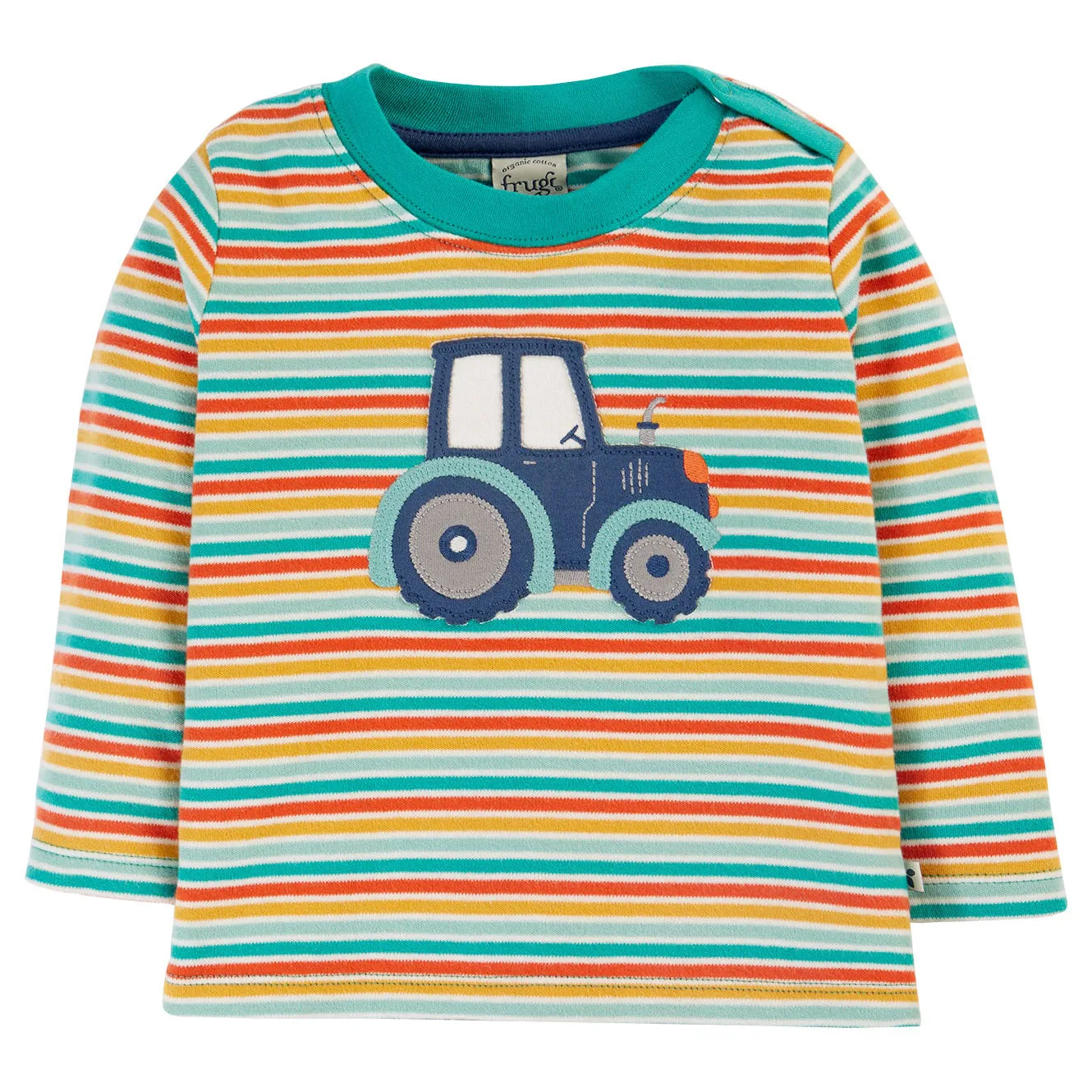 Multi-stripe tractor appliqué top