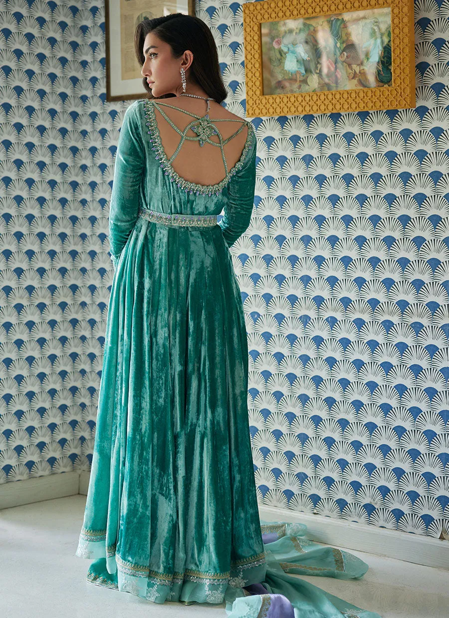 Naja Aqua Kalidaar And Dupatta