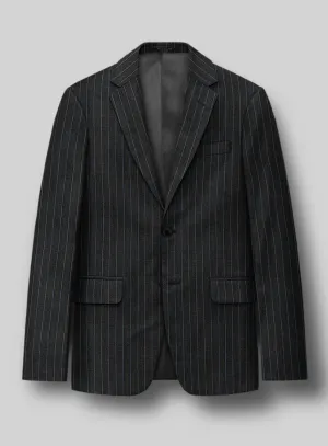 Napolean Abelino Stripe Black Wool Jacket