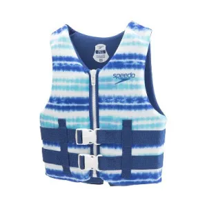 New - Speedo Youth Life Jacket Vest - Blue Tie-Dye