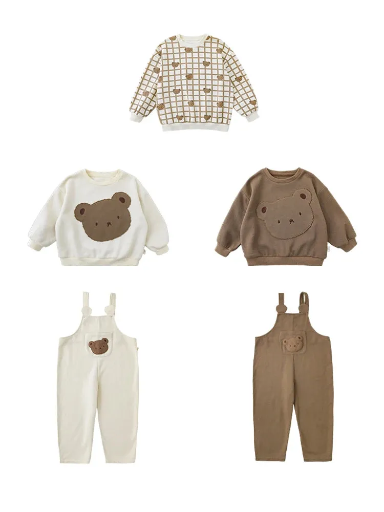 Petite Bear: Bear Overalls| Brown