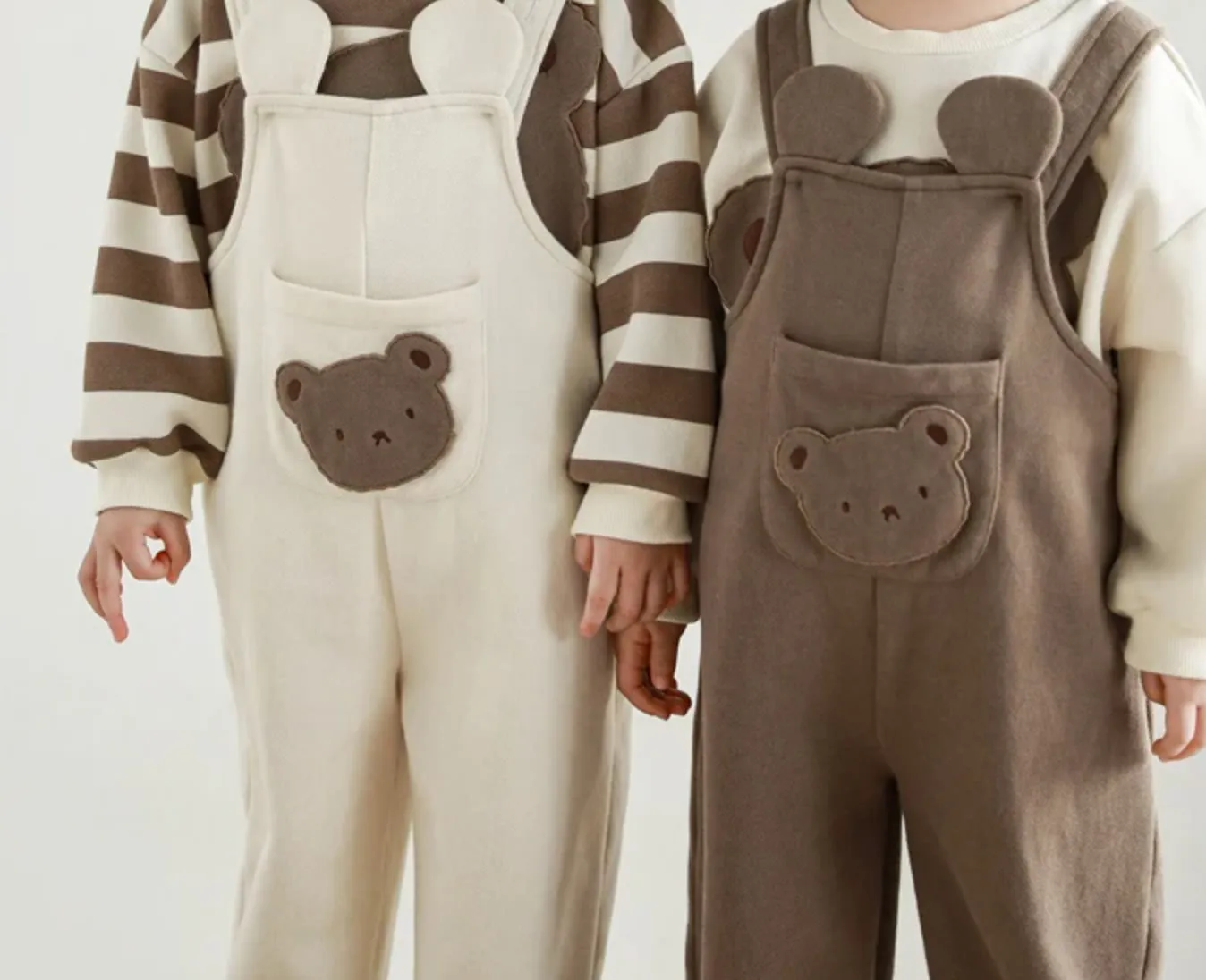 Petite Bear: Bear Overalls| Brown