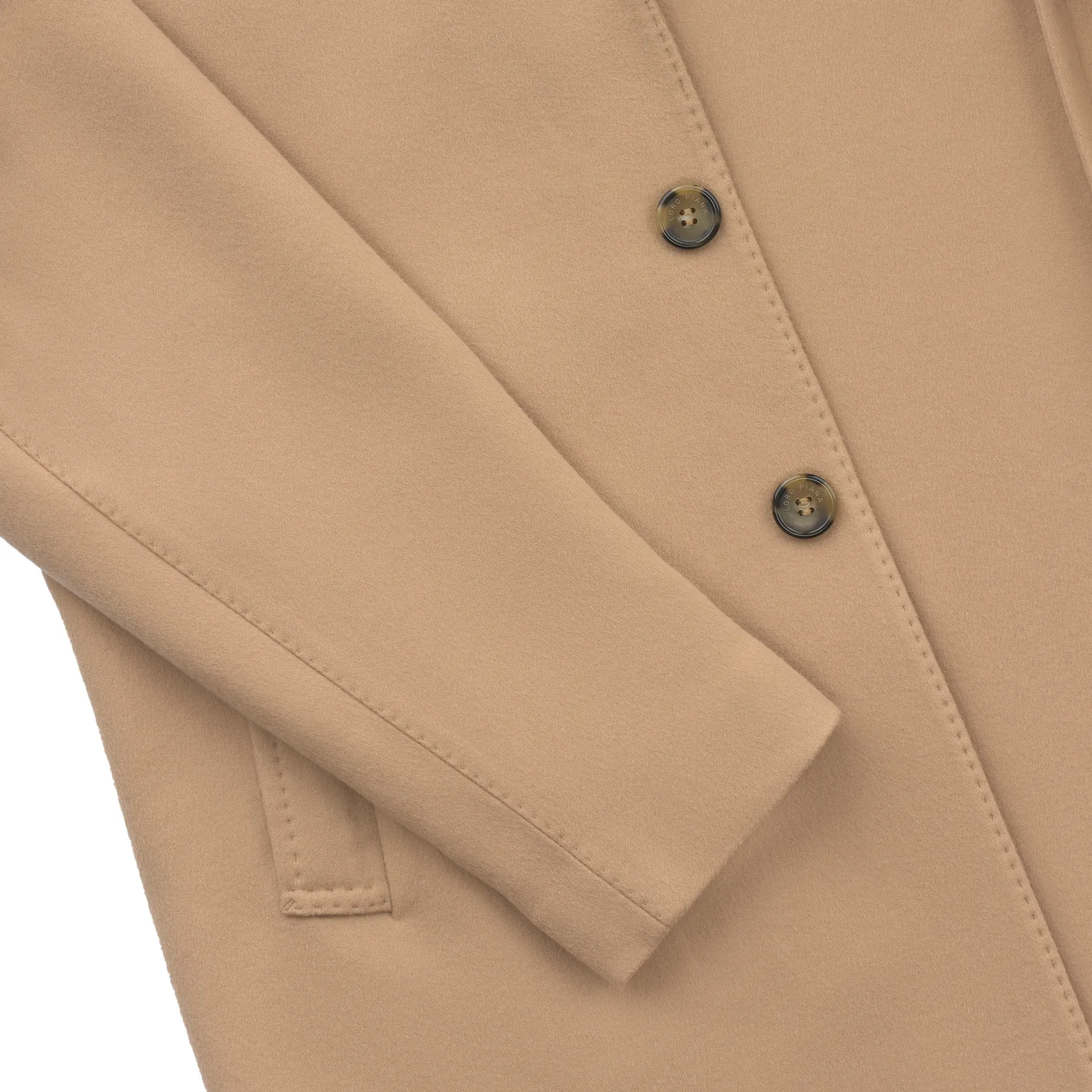 Rain System Cashmere Coat in Beige