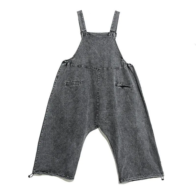 Rie High Waisted Pocket Denim Overalls