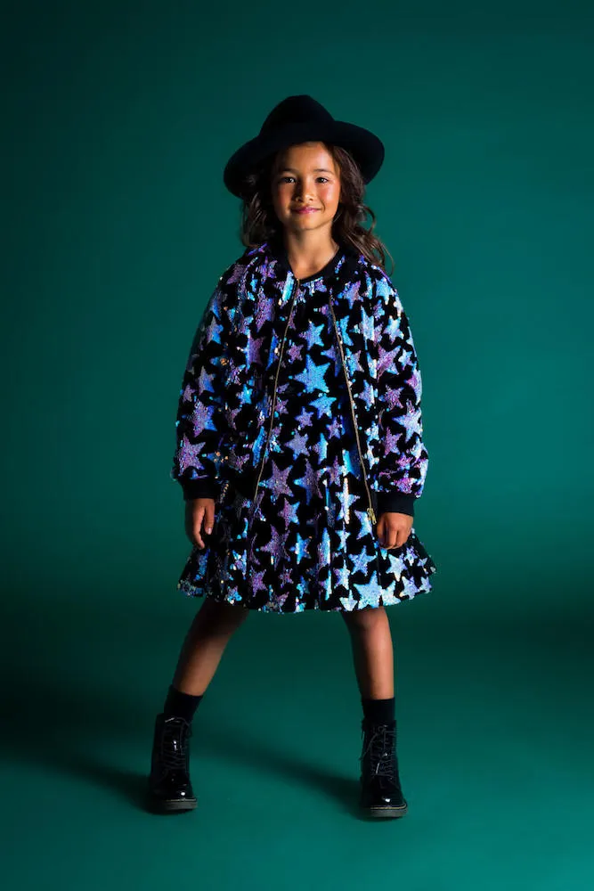 Rock Your Kid Blue Cabaret Sequin Jacket