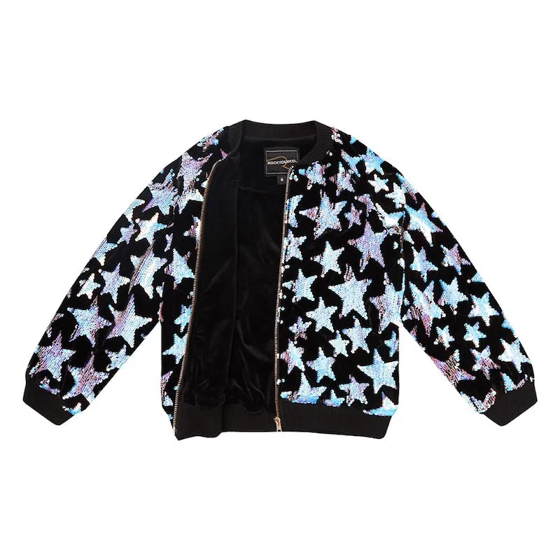 Rock Your Kid Blue Cabaret Sequin Jacket