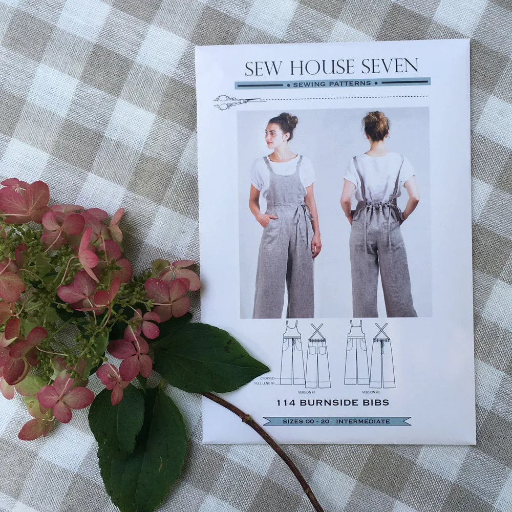 Sew House Seven, Burnside Bibs Pattern, two size ranges